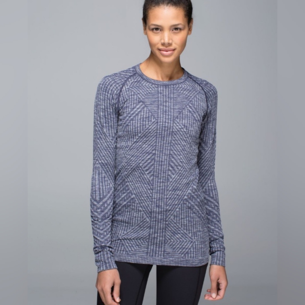 Lululemon Rest Less Pullover Heathered Cadet Blue Size 6 Pre-owned